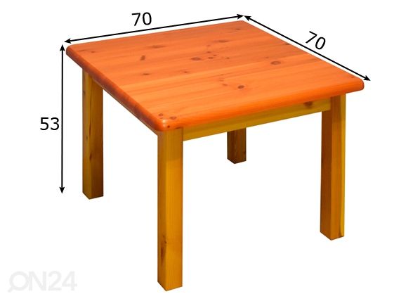Детский стол 70x70 cm размеры