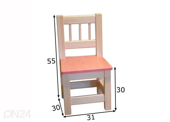 Детский стул h 55/30 cm размеры