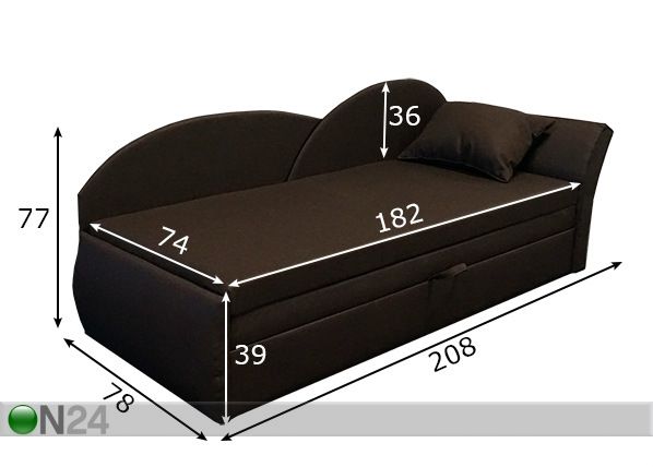 Диван-кровать с ящиком размеры