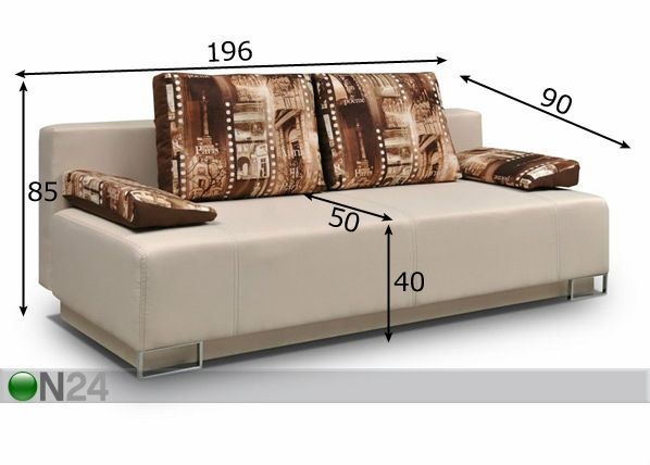 Диван-кровать с ящиком размеры