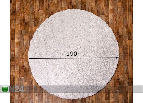 Длинношёрстый ковёр Ø190 cm размеры