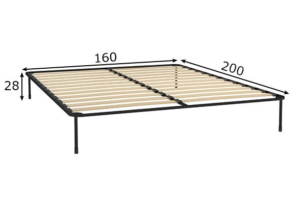 Дно кровати в металлической раме 160x200 cm размеры