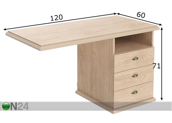 Дополнительный стол Raut 120 cm размеры
