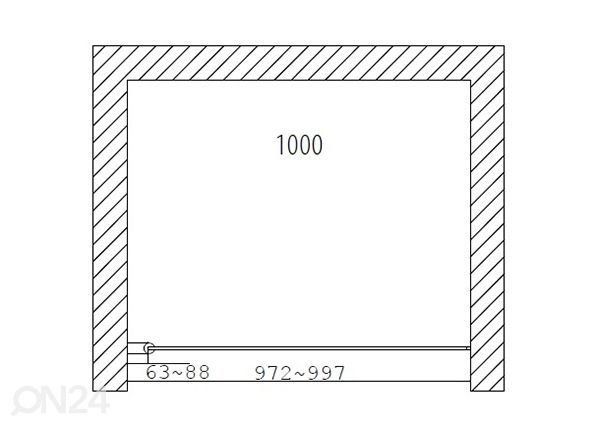 Душевая дверь Duschy Door 100 см размеры