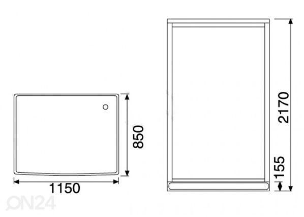 Душевая кабина Duschy 115x85 см размеры