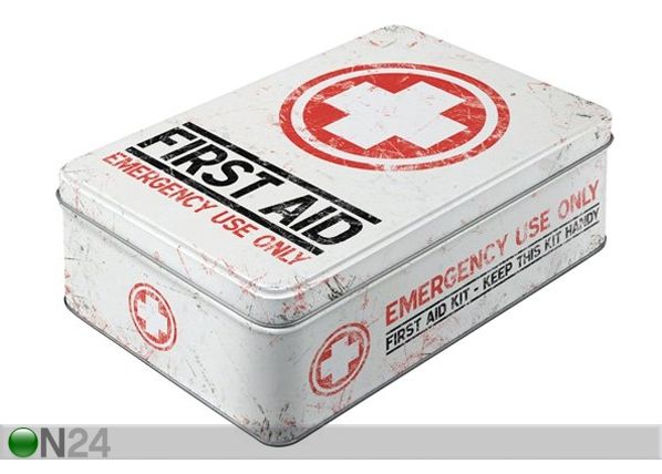 Жестяная коробка с крышкой First Aid 2,5 л
