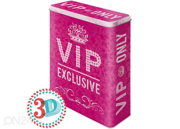 Жестяная коробка 3D VIP only pink 4L