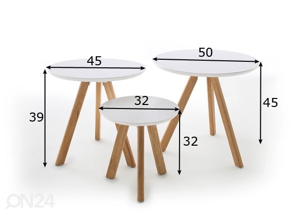 Журнальные столы Sinio размеры