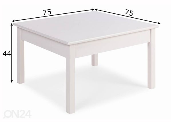 Журнальный / детский стол 75x75 cm размеры