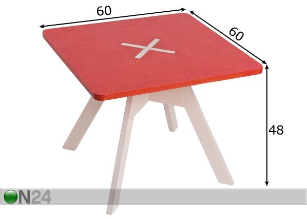 Журнальный стол / детский стол 60x60 cm размеры