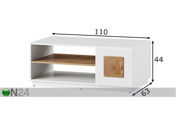 Журнальный стол 110x63 cm размеры