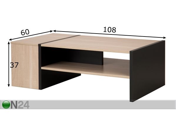 Журнальный стол Box 108x60 cm размеры