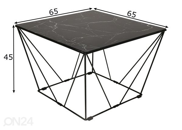 Журнальный стол Cube 65x65 см размеры