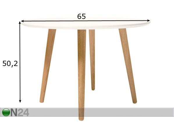 Журнальный стол Eelis Ø 65 cm размеры
