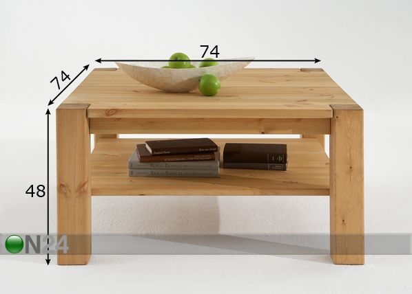 Журнальный стол Guldborg 74x74 cm размеры