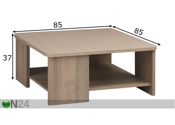 Журнальный стол Lukka 85x85 cm размеры