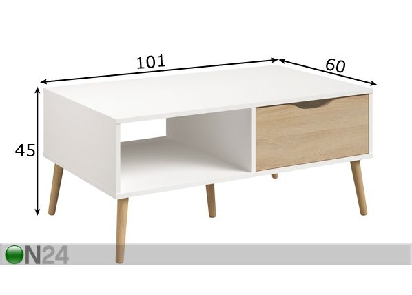 Журнальный стол Norsk размеры