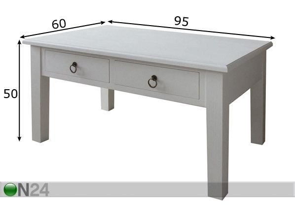 Журнальный стол Snow-66 размеры