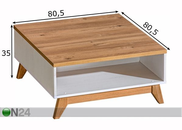 Журнальный стол SV10 80,5x80,5 cm размеры