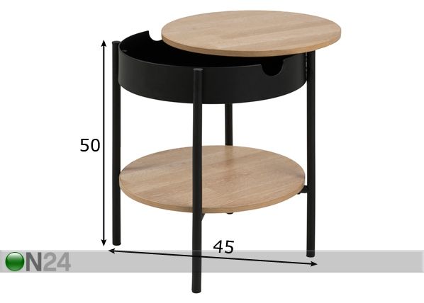 Журнальный стол Tipton Ø 45xh50 cm размеры