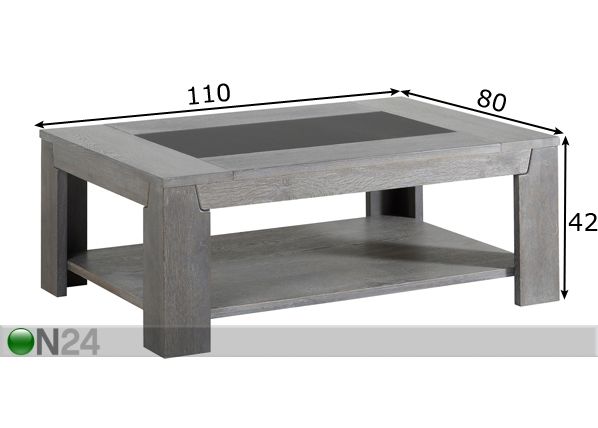 Журнальный стол Titan 110x80 cm размеры
