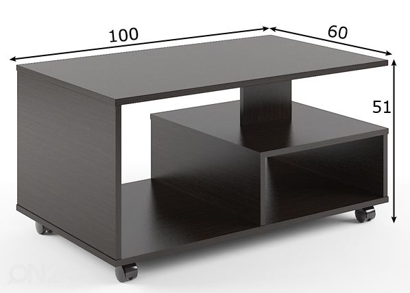 Журнальный стол Torr 100x60 cm размеры