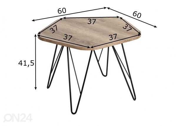 Журнальный стол Wood 5 60x60 cm размеры