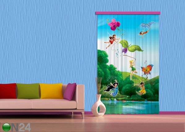 Затемняющая фотоштора Disney Fairies with rainbow I 140x245 см