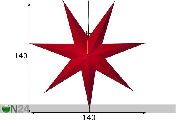 Звезда Rozen 140см, красная размеры