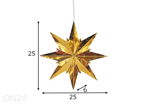 Звезда Star Mini 25 см, латунь размеры