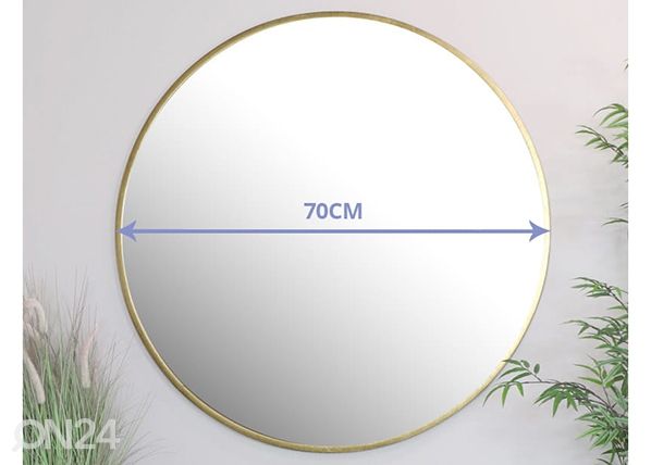 Зеркало, золотистое Ø70 cm размеры