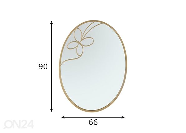 Зеркало настенное Butterfly размеры