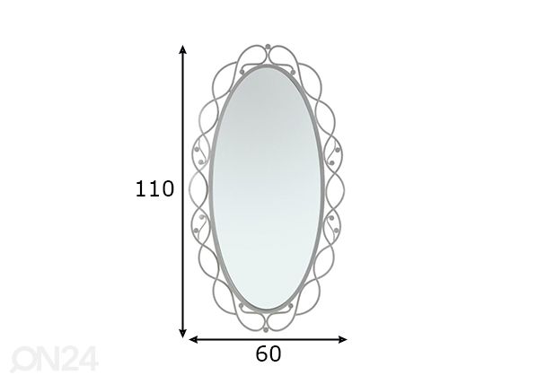 Зеркало настенное Oval размеры