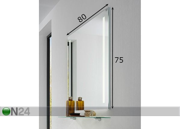 Зеркало со светильником Lima 80x75 cm размеры