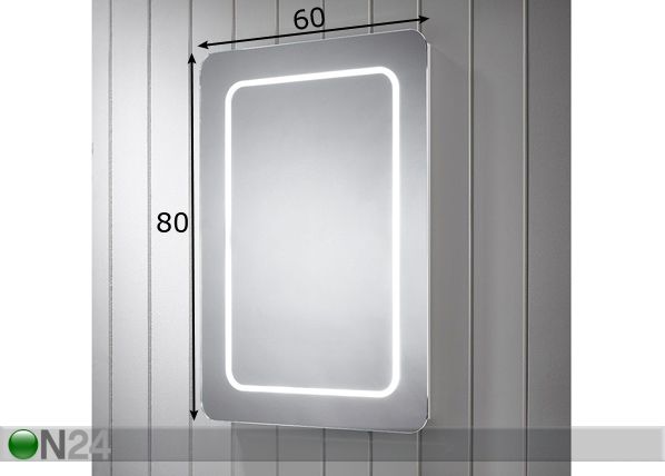 Зеркало с LED подсветкой Grace 80x60 см размеры
