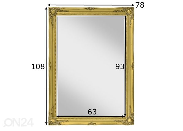Зеркало 78x108 cm размеры