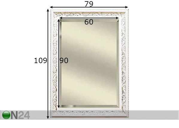 Зеркало Amantea White 79x109 см размеры