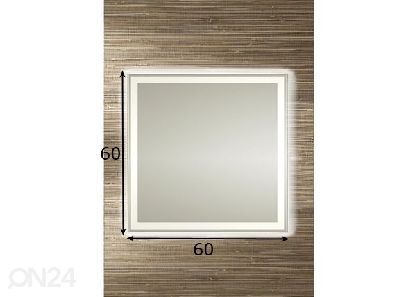 Зеркало Gent LED 60x60 cm размеры