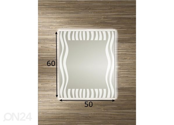 Зеркало Zebra LED 50x60 cm размеры