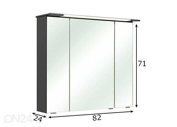 Зеркальный шкаф Seo размеры