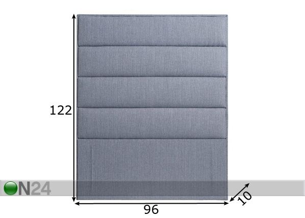 Изголовье кровати с текстильной обивкой Kent 96x122x10 cm размеры
