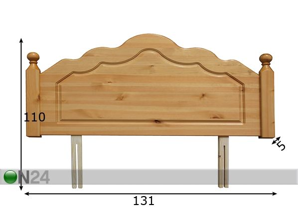 Изголовье кровати Corrib 120 cm размеры