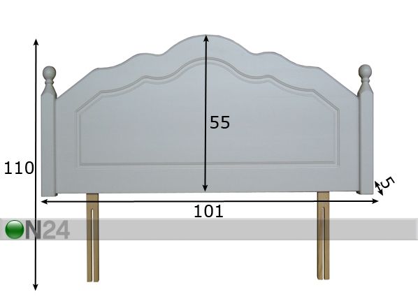 Изголовье кровати Corrib 90 cm размеры