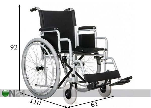 Инвалидная коляска Basic размеры