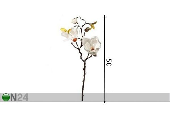 Искусственный цветок Магнолия кремового цвета размеры