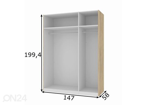 Каркас шкафа Save A67 h 200 cm размеры