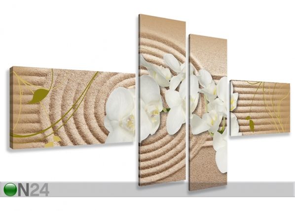 Картина из 4-частей Орхидея на песке