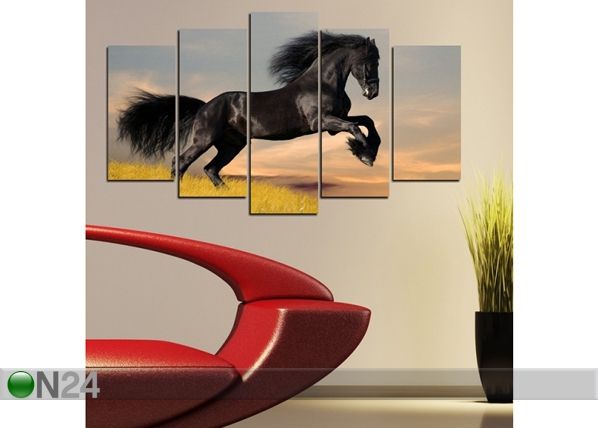 Картина из 5-частей Horse I, 100x60 cm