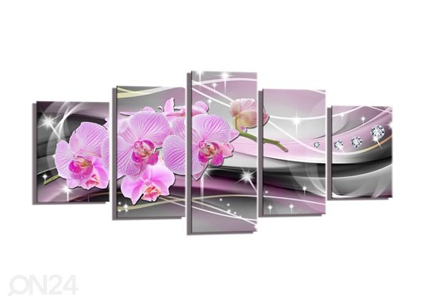 Картина из 5-частей Orchid 200x100 cm