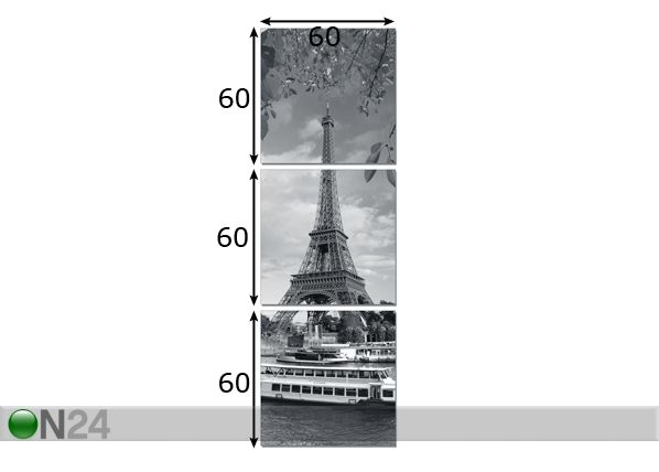 Картина Eiffel 60x180 cm размеры
